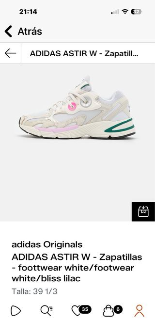 Adidas Astir Beige/Rosa Originales