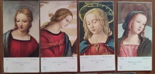 Lote 11 cromos, estampas Religiosas Vírgenes