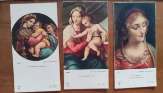Lote 11 cromos, estampas Religiosas Vírgenes
