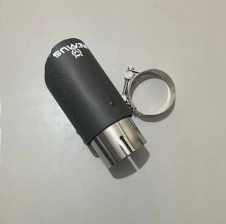 Ponteira escape carbono fosco REMUS ponta azul