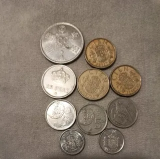 Lote 10 monedas pesetas