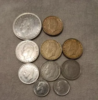 Lote 10 monedas pesetas