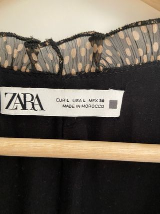 Vestido Zara topos marrón Talla M