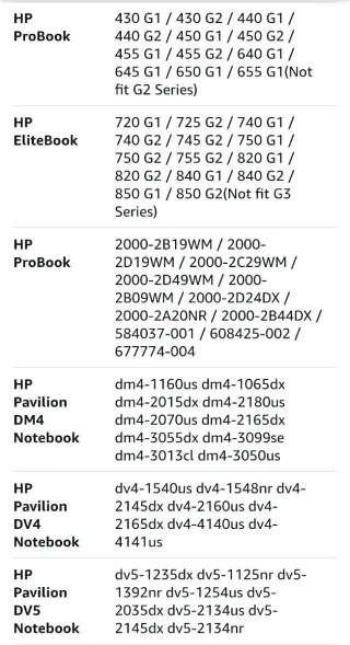 Caricabatterie compatibile HP EliteBook Pavilion Zbook