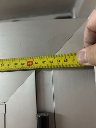 Ventana de aluminio plata 63x 168