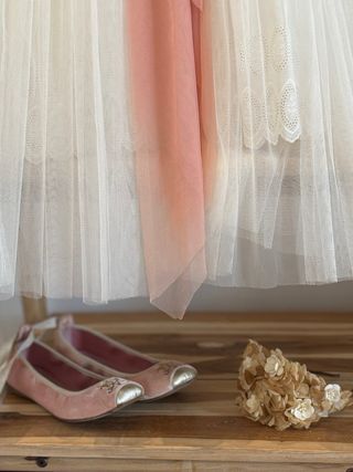 Vestido comunión vintage años 80 + tul – romántico