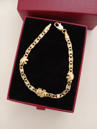 Pulsera Elefante Baño Oro 750 Italy