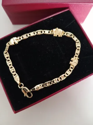 Pulsera Elefante Baño Oro 750 Italy