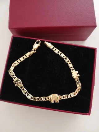Pulsera Elefante Baño Oro 750 Italy