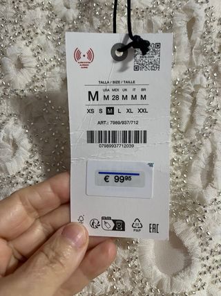 Falda Zara MIDI abalorios colección limitada