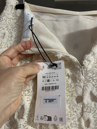 Falda Zara MIDI abalorios colección limitada