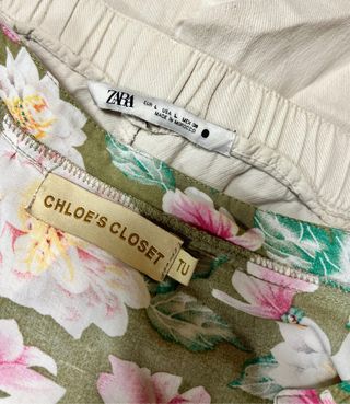 Blusa Chloe's Closet floral + pantalón Zara * M/L