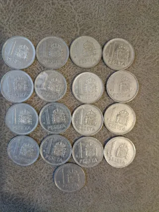 17 monedas 1 peseta