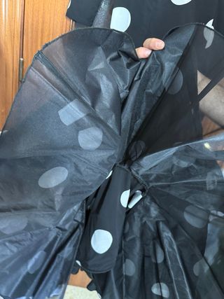 Traje Flamenca Negro Lunares Blancos