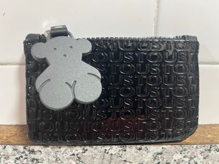 Monedero Tous Negro con Oso Gris