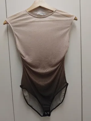 Body Stradivarius Talla XS Beige/Marrón