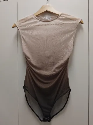 Body Stradivarius Talla XS Beige/Marrón