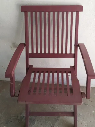 4 Silla de jardín de teka 50€ las 4