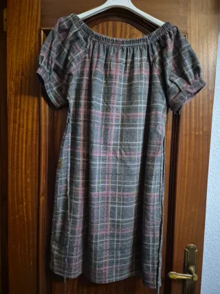 Vestido cuadros invierno mujer