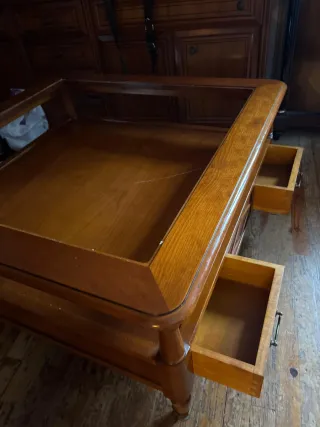 Mesa de centro de madera con cajones no ase envio