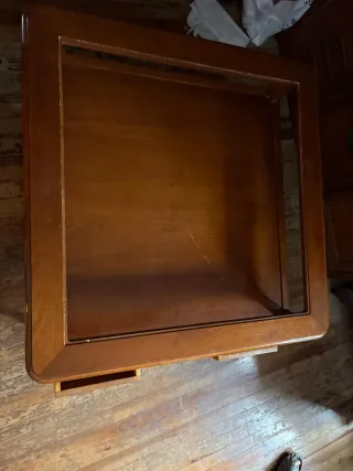 Mesa de centro de madera con cajones no ase envio