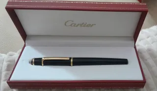 Bolígrafo Cartier Negro y Dorado