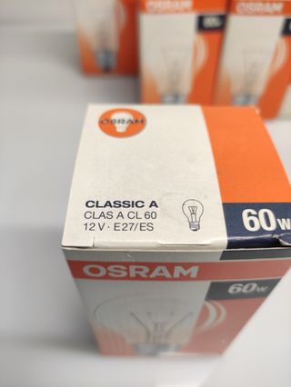 Lotto 10 lampadine Osram Classic A 60W 40W 12V E27