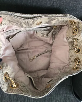 Bolso Michael Kors Piel Serpiente Dorado