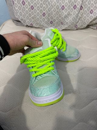 Zapatillas deportivas verdes y blancas talla 38