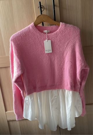 Jersey rosa con camisa blanca talla única