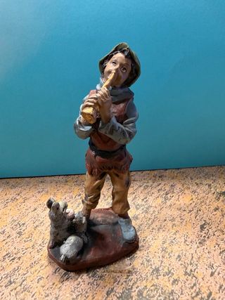 Figura Belén de musico con flauta
