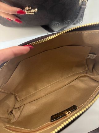 Bolsa Coach Castanha Dourada