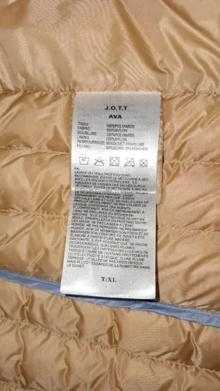 Chaqueta plumifera Jott Mujer Talla XL Dorada