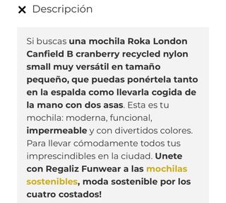 Mochila Roka London Small