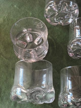 Set 5 Vasos Cristal Anchos