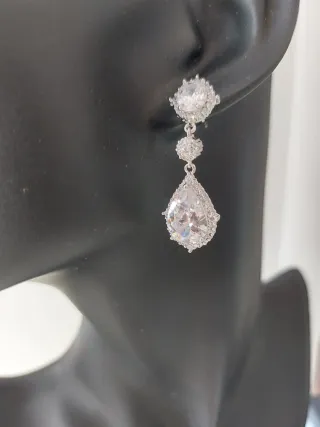 Pendientes lágrima Plata/Oro Rosa