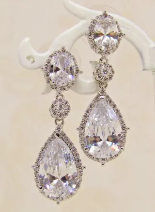 Pendientes lágrima Plata/Oro Rosa