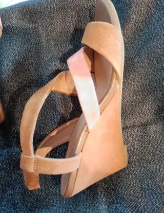 Sandali donna 37 pelle e camoscio