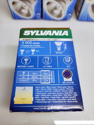 4 Sylvania Hi-Spot PAR30 alogene 75W + 100W E27