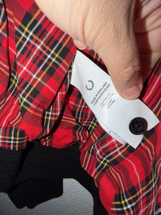 Chaqueta Harrington Fred Perry Negra. Nueva