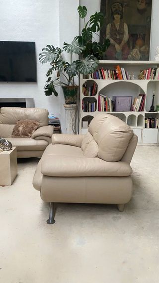 2 sofás piel Chateau d’Ax TRANSPORTE INCLUIDO