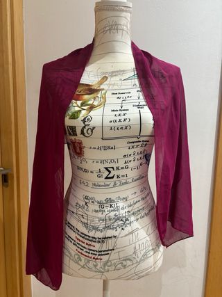 Falda larga de tul color fucsia