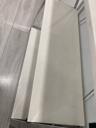 Estantería 4 baldas blanco y cromo