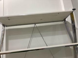 Estantería 4 baldas blanco y cromo