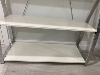 Estantería 4 baldas blanco y cromo