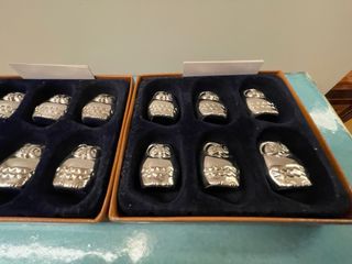 Set 12 segnaposto SILEA gufo vintage