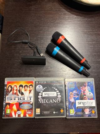 Pack 3 Juegos Singstar + Micros inalámbricos