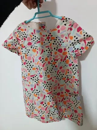 Vestido infantil estampado multicolor