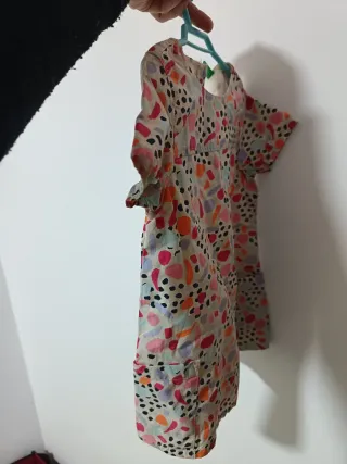 Vestido infantil estampado multicolor