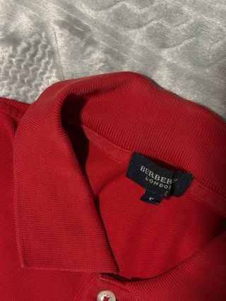 Camiseta Polo Burberry Roja